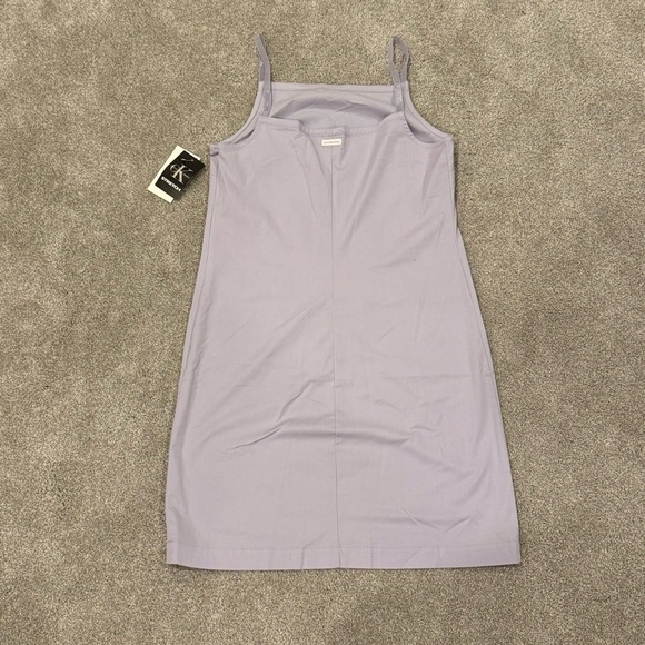 Y2K Vintage Calvin Klein Deadstock Lavender High Neck Mini Sun Dress Size 8 NWT - Picture 2 of 7